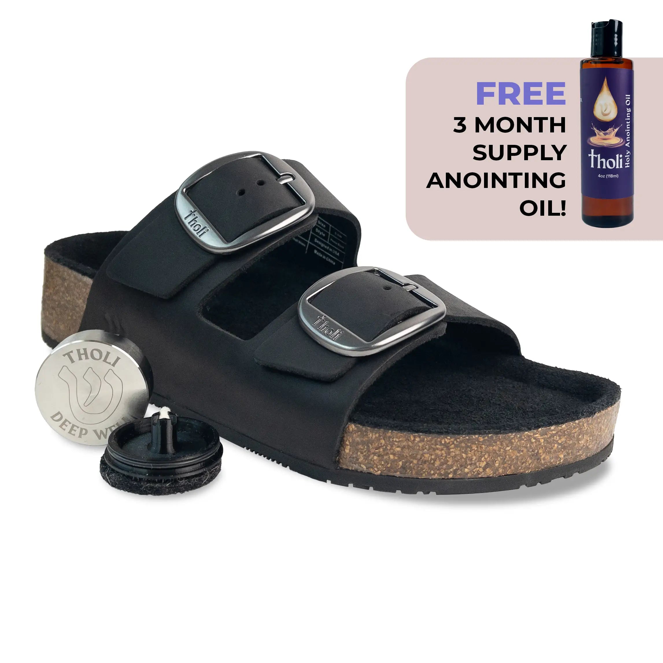 Sandals of Peace Bundle with 4oz Tholi Anointing Oil