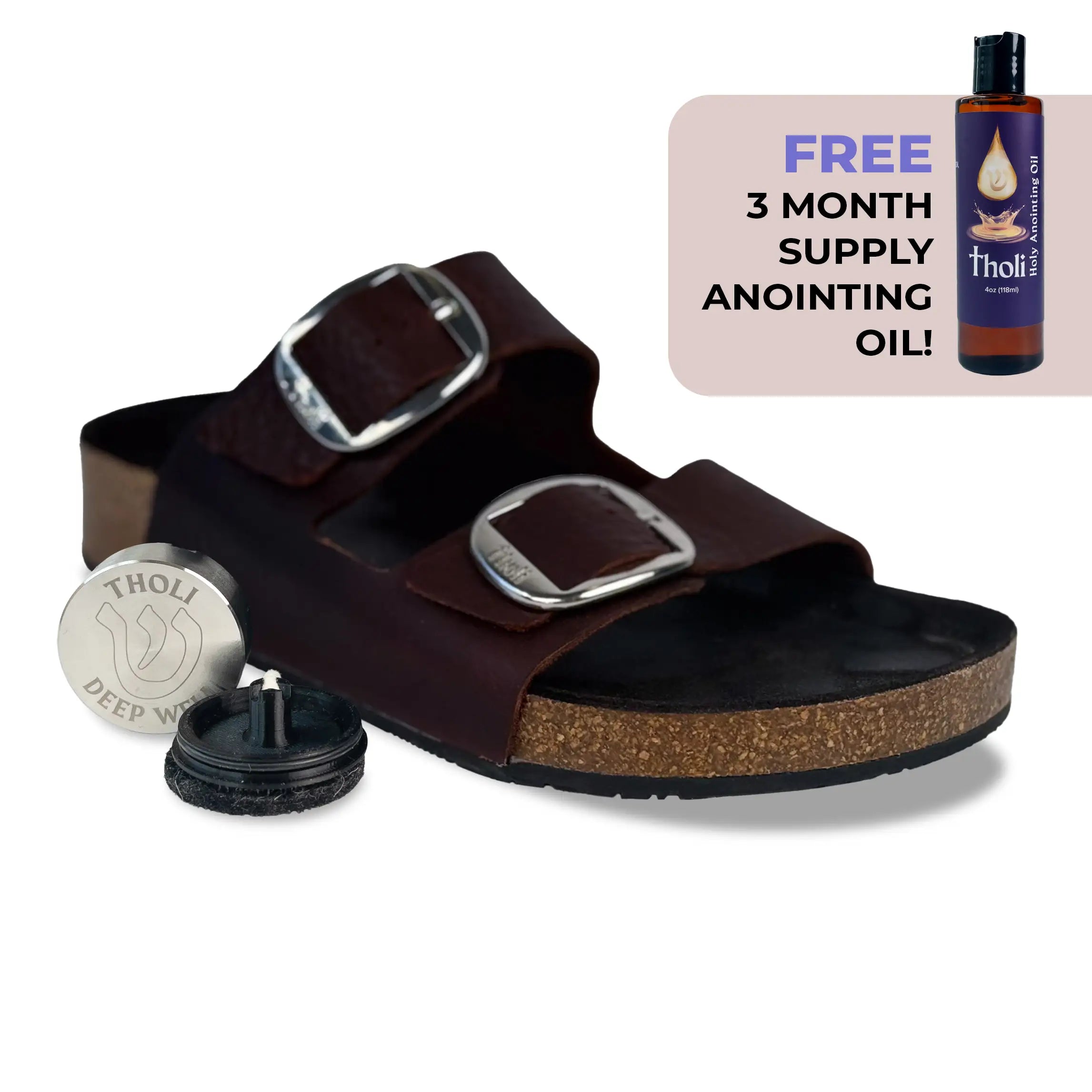 Sandals of Peace Bundle with 4oz Tholi Anointing Oil