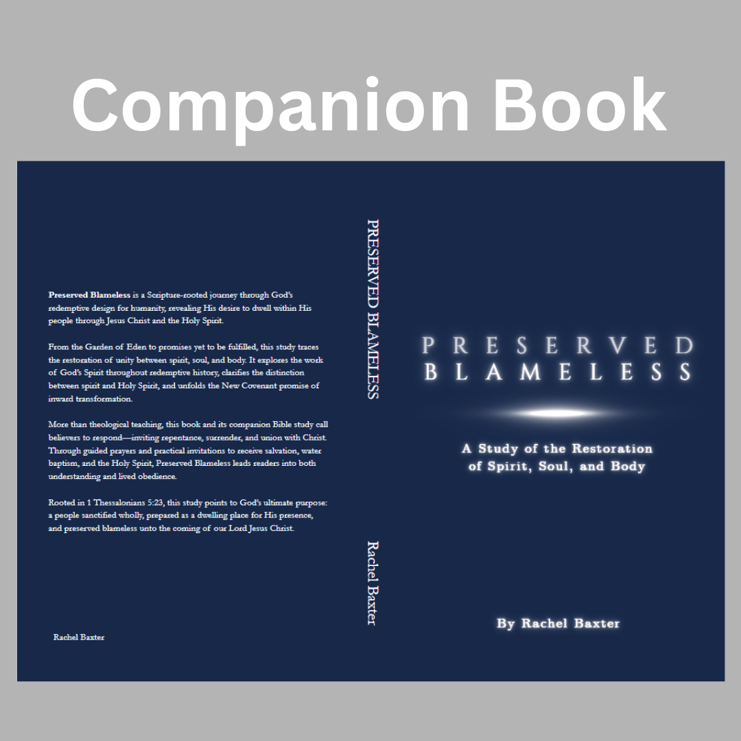 Preserved Blameless Bible Study Bundle - Study Guide, Companion Book & Video Access + 15ml Holy Anointing Oil FREE
