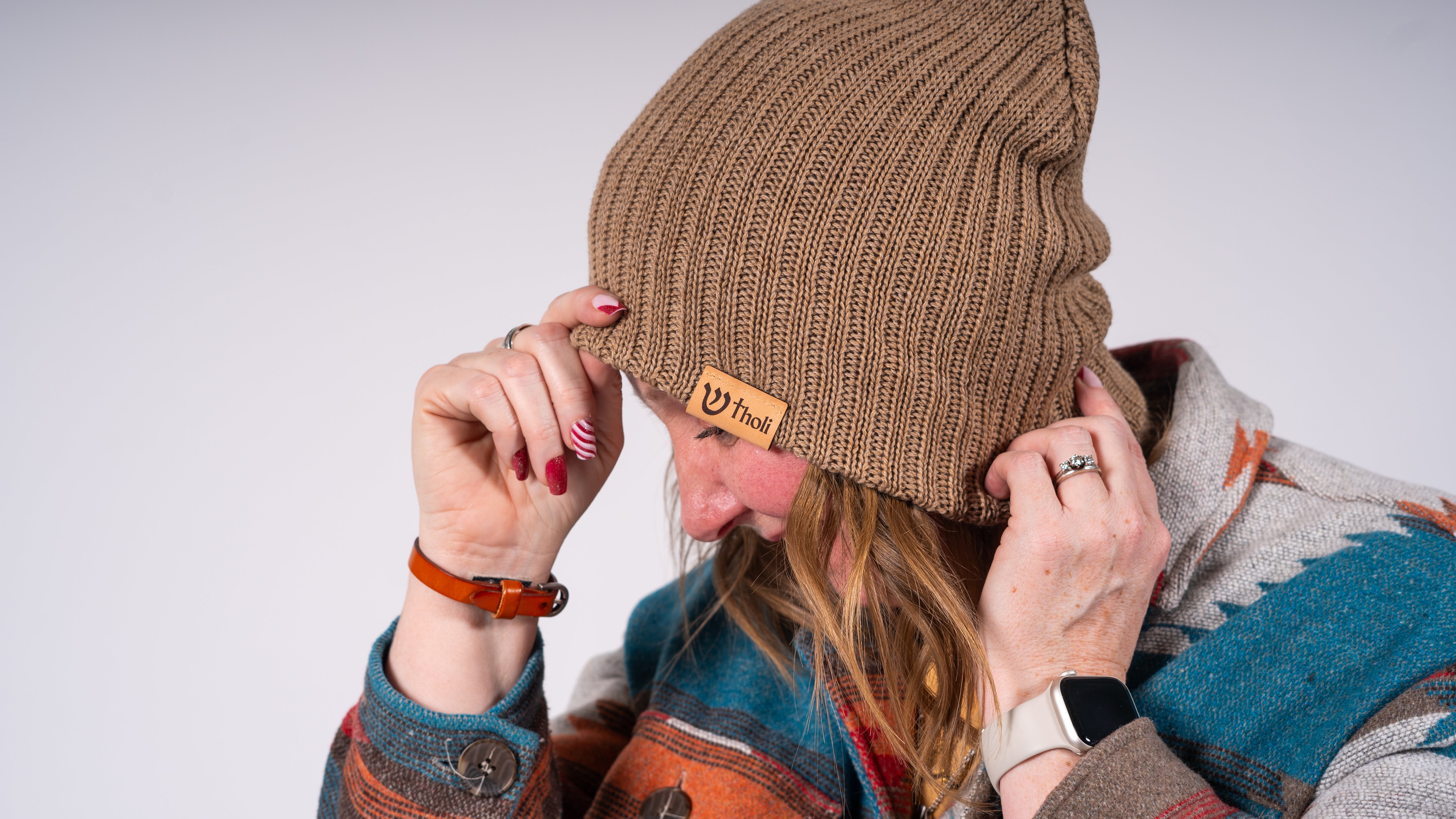 100% Merino Wool Beanie Comes with 10ml Restored Soul Roller for aromatherapy and tension relief