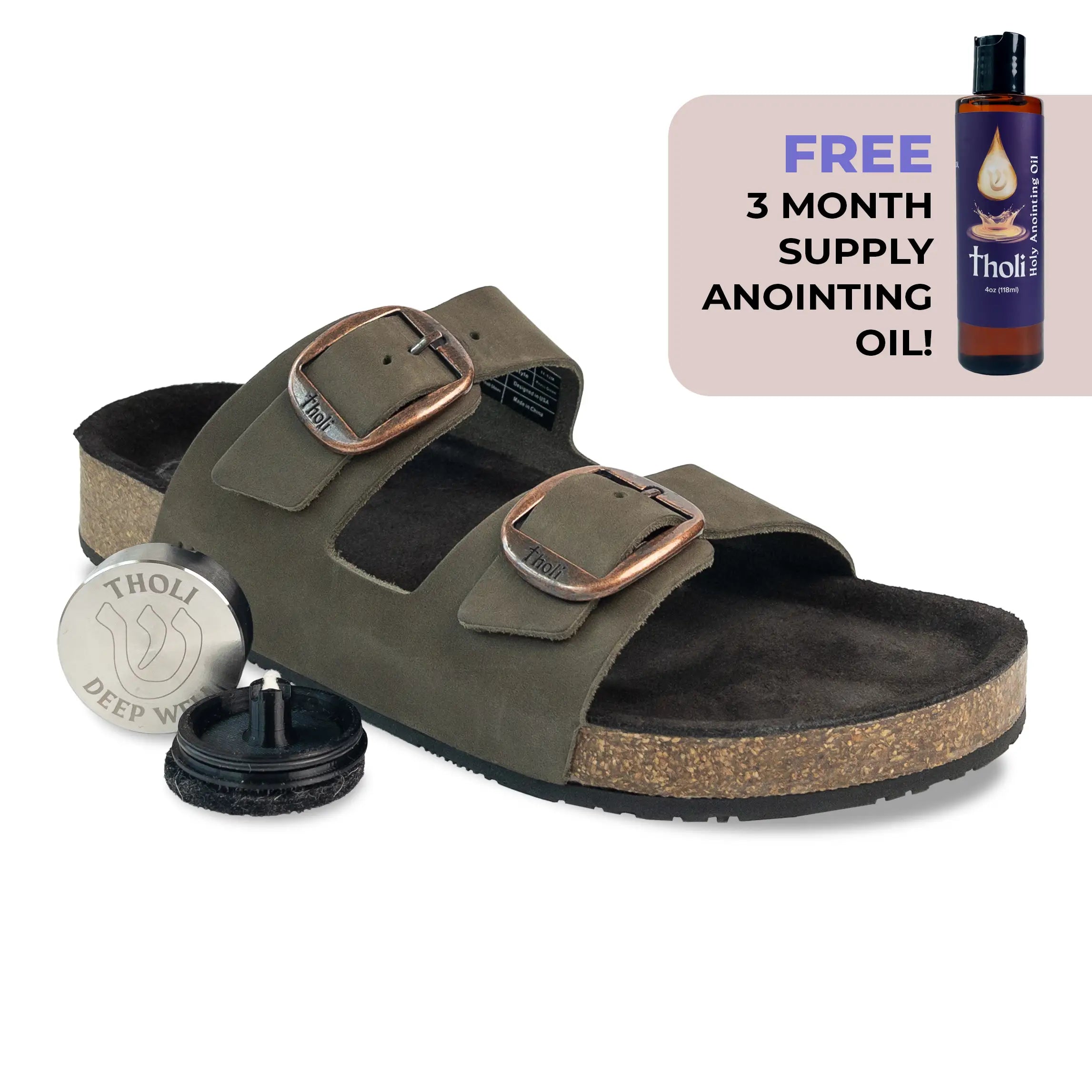 Sandals of Peace Bundle with 4oz Tholi Anointing Oil