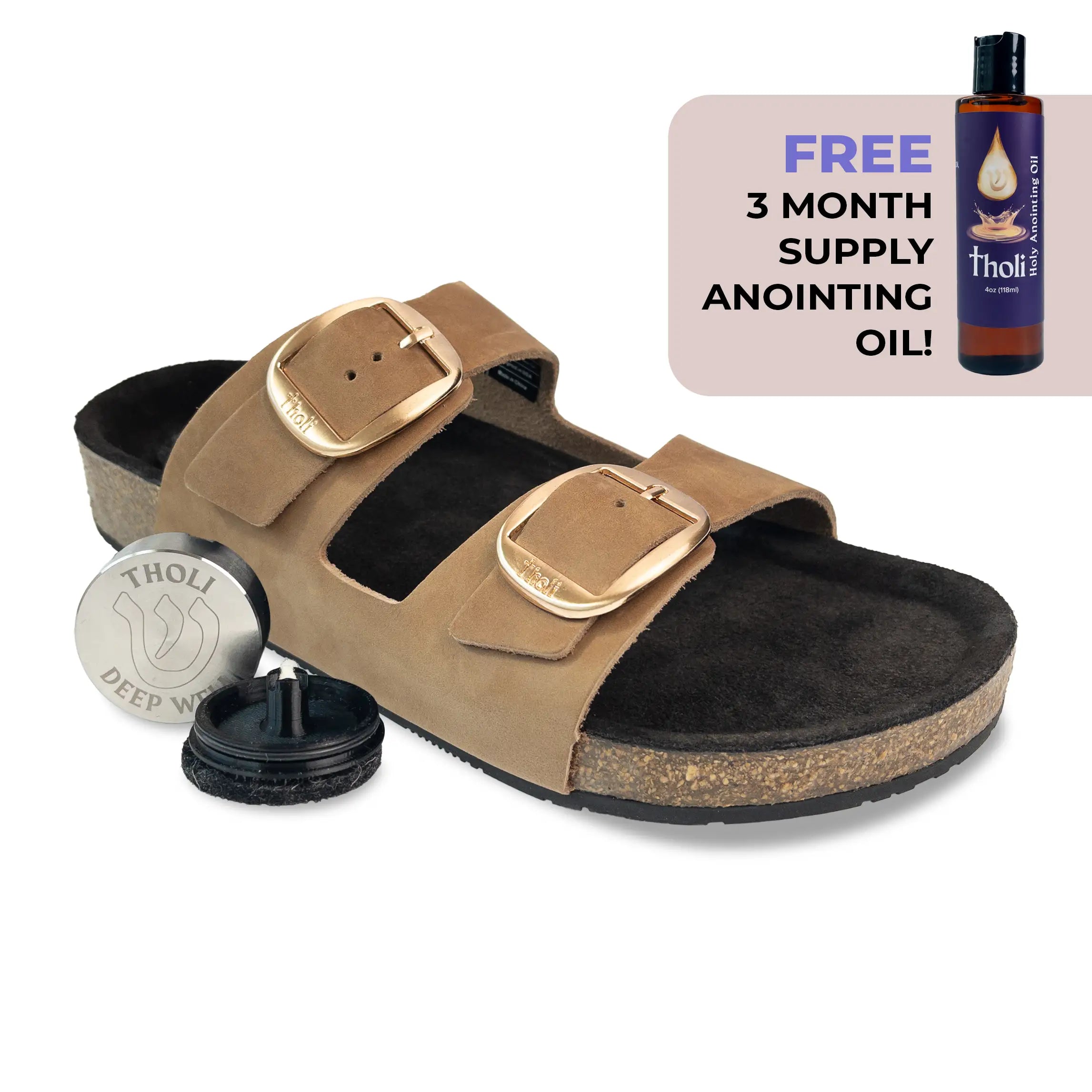 Sandals of Peace Bundle with 4oz Tholi Anointing Oil