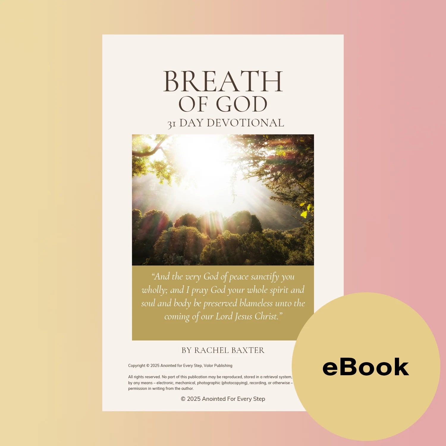 Breath of God - 31 Day Devotional by Rachel Baxter (Digital eBook)