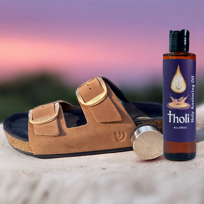 Sandals of Peace Bundle with 4oz Tholi Anointing Oil