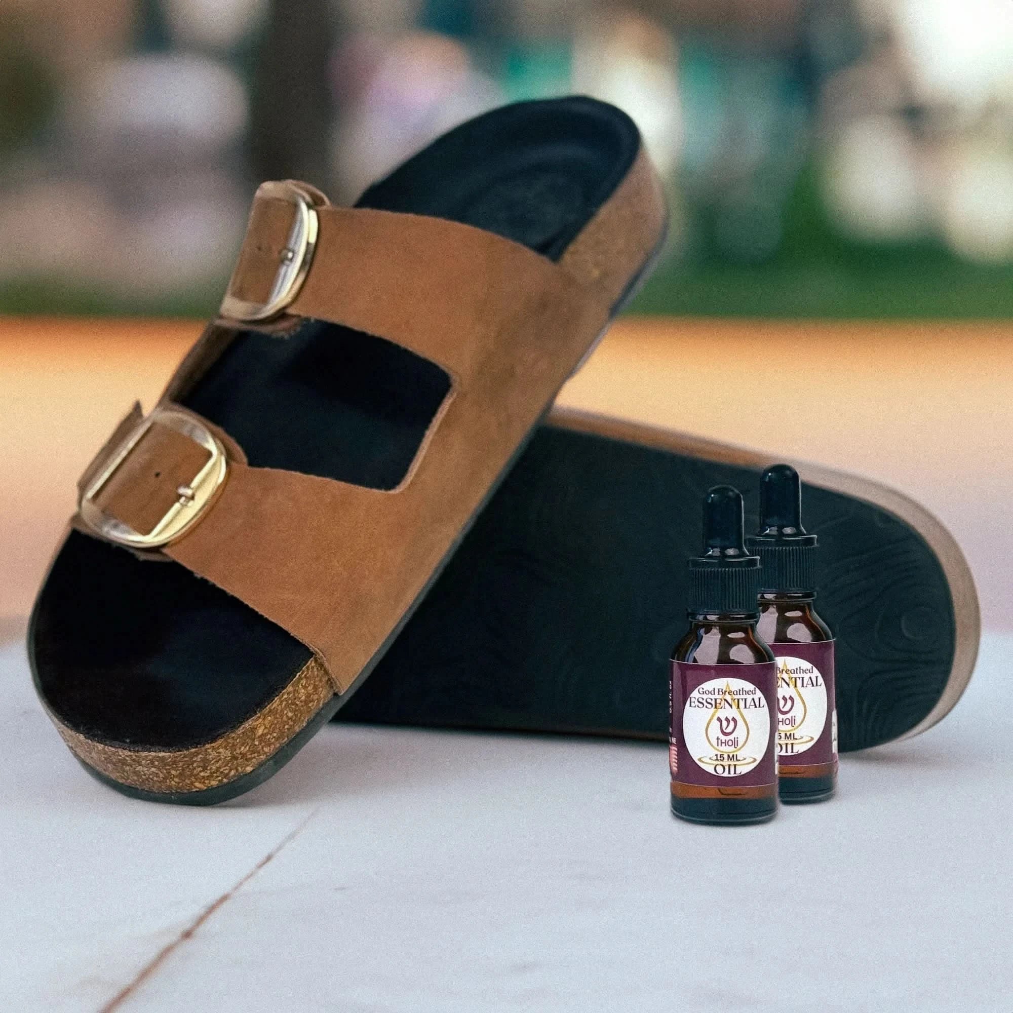 Sandals with Essential Oils Delivery