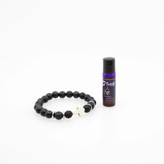 Lava Stone Elastic Bracelet Essential Oil Wearable Set